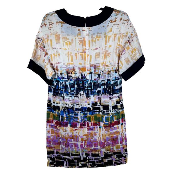 Donna Morgan Silk Abstract Print Colorful Sheath Dress Women's 10 Artsy Business - Picture 4 of 10